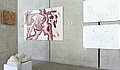 Blick in die Ausstellung in der Studiengalerie mit Werken der Studierenden