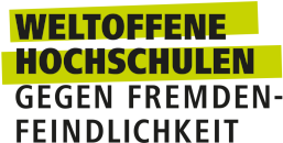 Logo Weltoffene Hochschulen - Gegen Fremdenfeindlichkeit